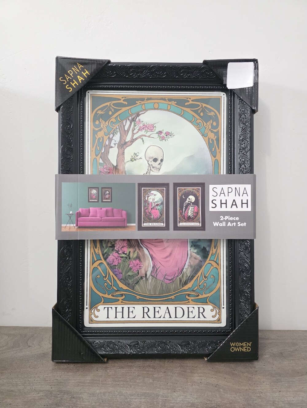 Sapna Shah 2-Piece "The Reader" & "The Overthinker" Wall Art Set Halloween
